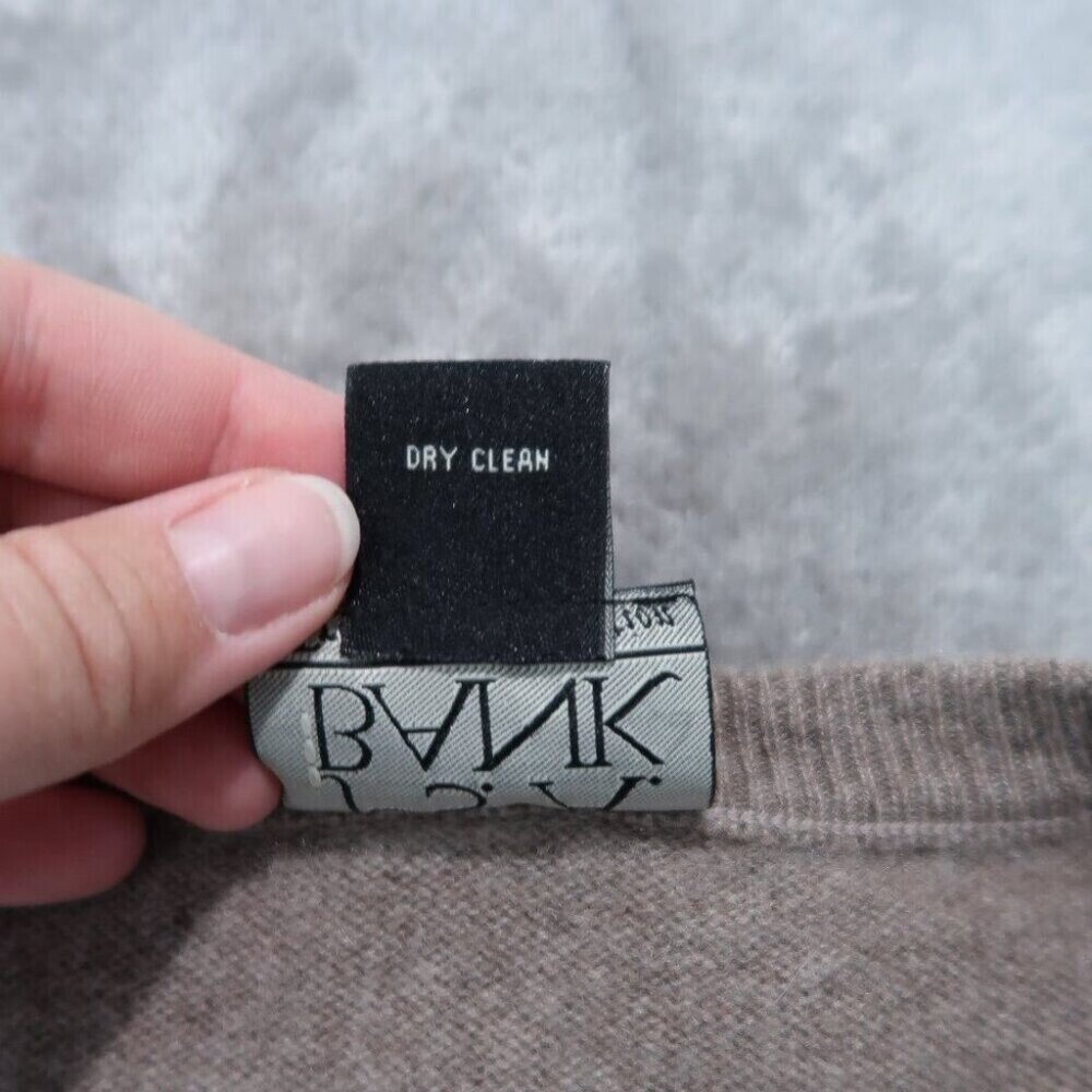 Jos A Bank Sweater Mens L Brown Cashmere V Neck Knit Long Sleeve Pullover Soft - Picture 9 of 13